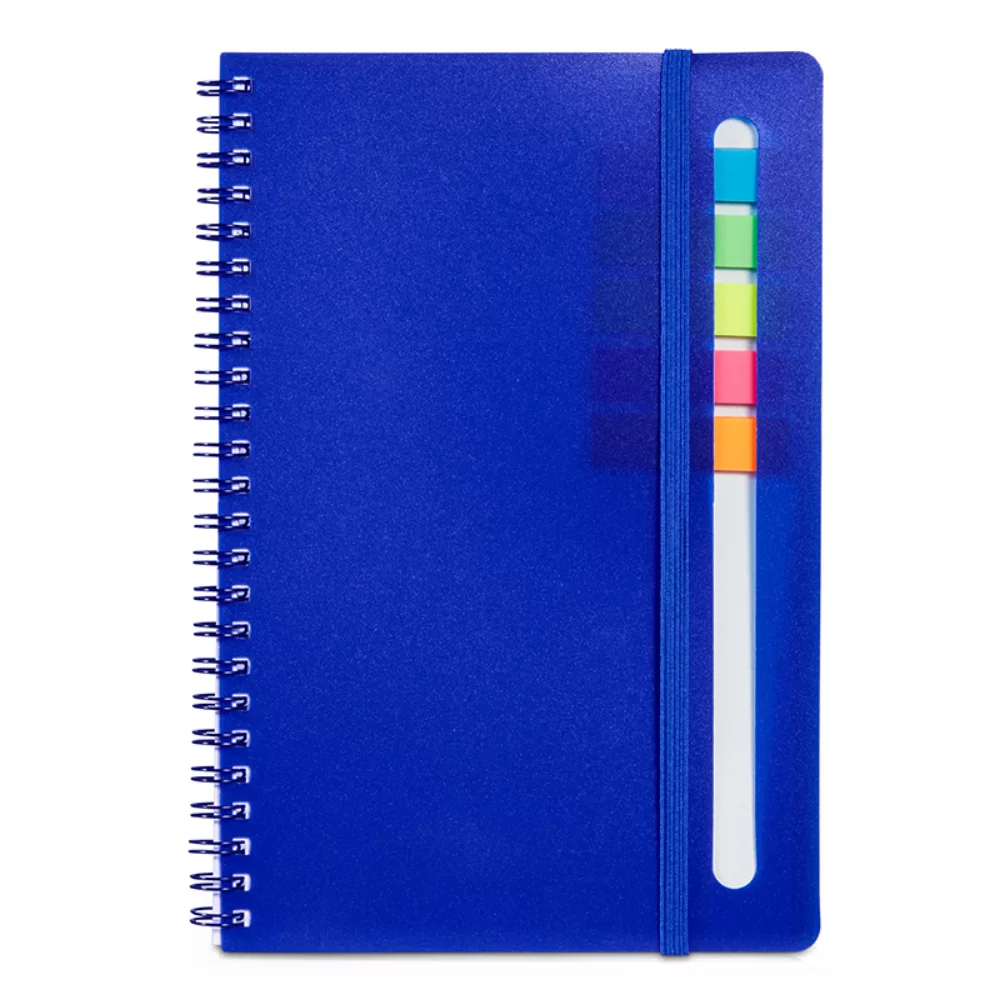 Cahier à spirale pour semestre avec drapeaux adhésifs