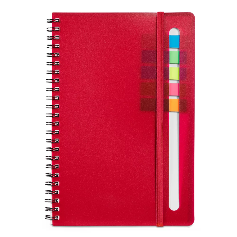 Cahier à spirale pour semestre avec drapeaux adhésifs