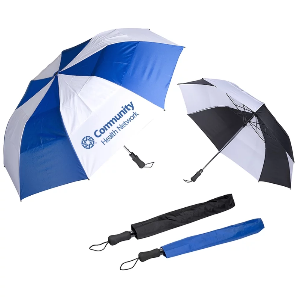 Parapluie de golf ouvert automatique ventilé de 58 pouces.
