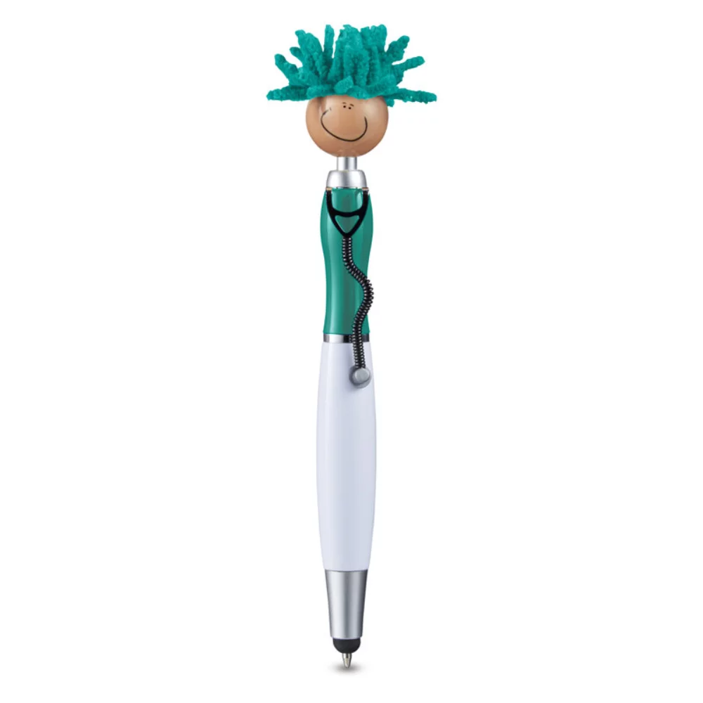 Multicultural MopToppers® Screen Cleaner w/Stethoscope Stylus Pen (Tan Skin)