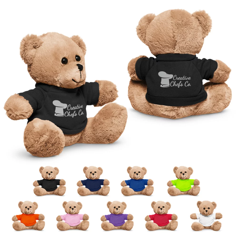 Ours en peluche de 7" avec un t-shirt.