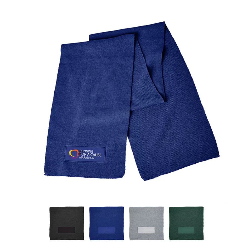 Écharpe en tricot acrylique avec patch