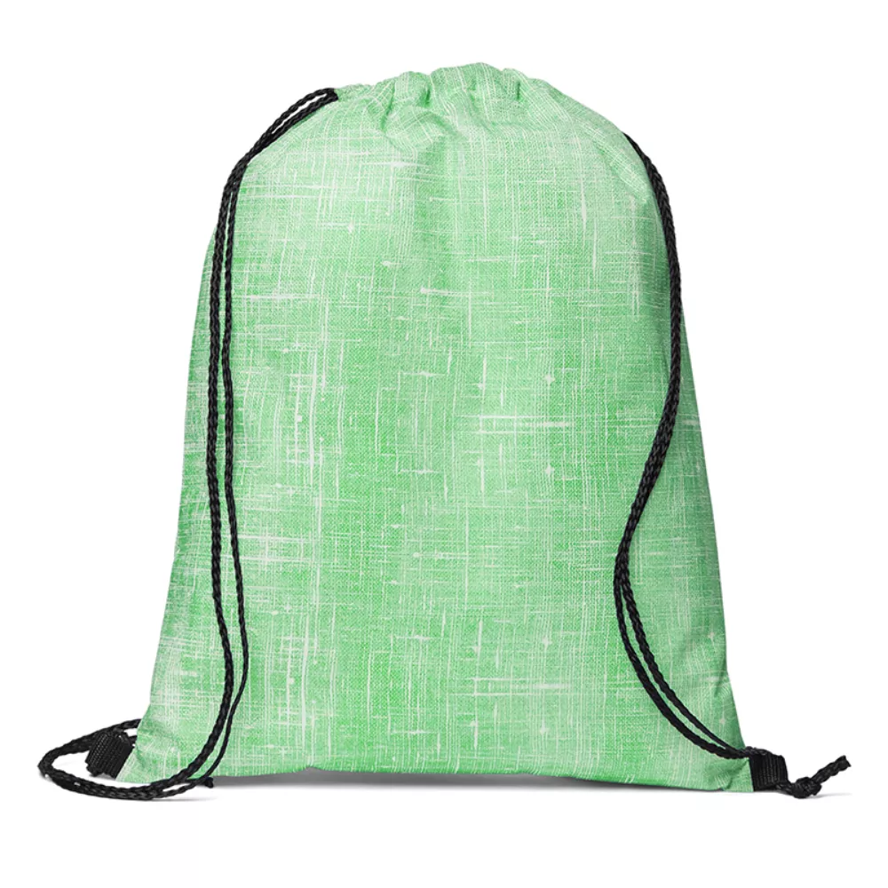 Sac à dos à cordon en non-tissé à motif denim