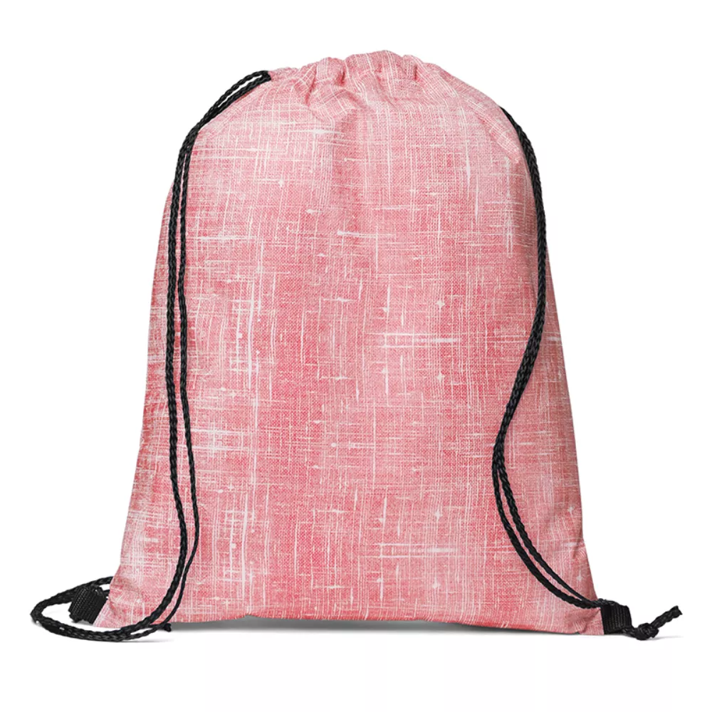 Sac à dos à cordon en non-tissé à motif denim