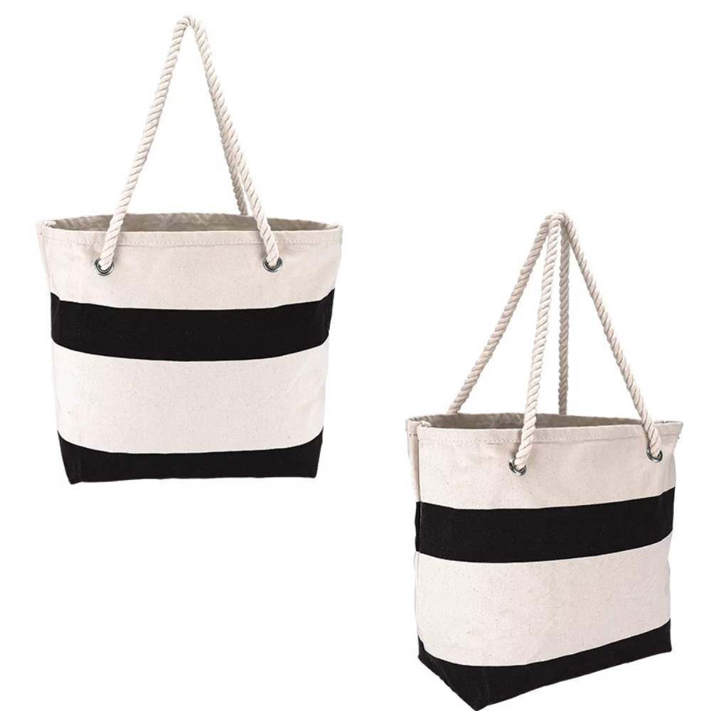 Cotton Resort Tote w/Rope Handle