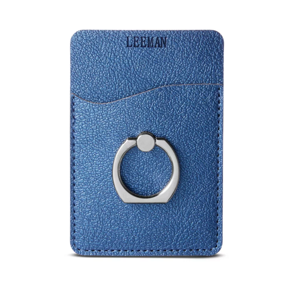 Leeman™ Shimmer Card Holder w/Metal Ring Phone Stand