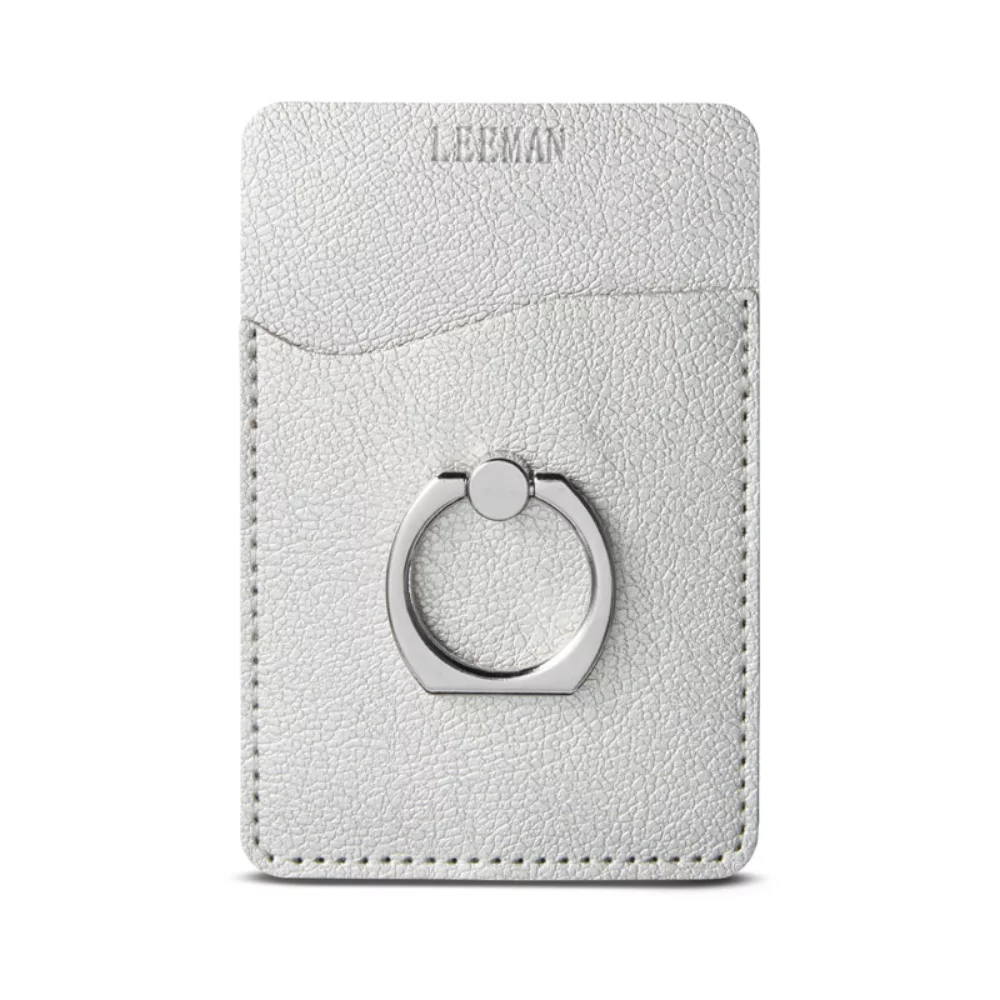 Leeman™ Shimmer Card Holder w/Metal Ring Phone Stand