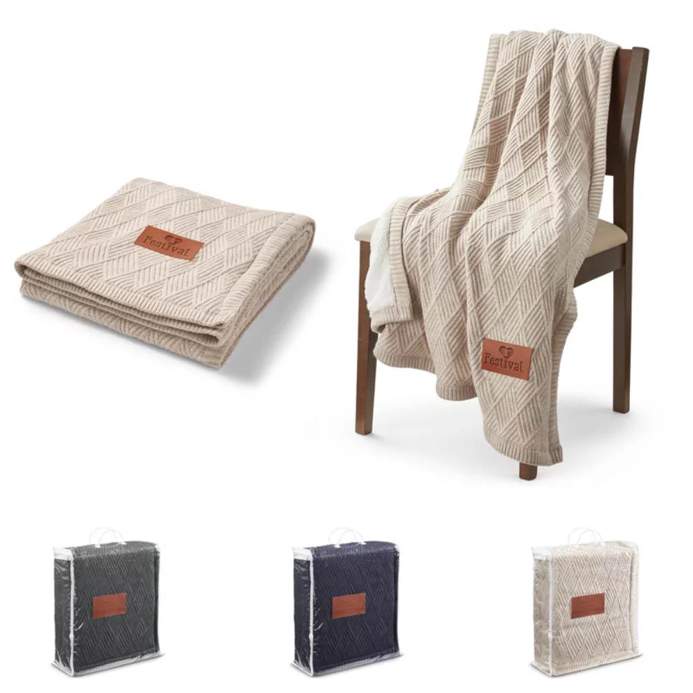 Leeman™ Trellis Knit Blanket
