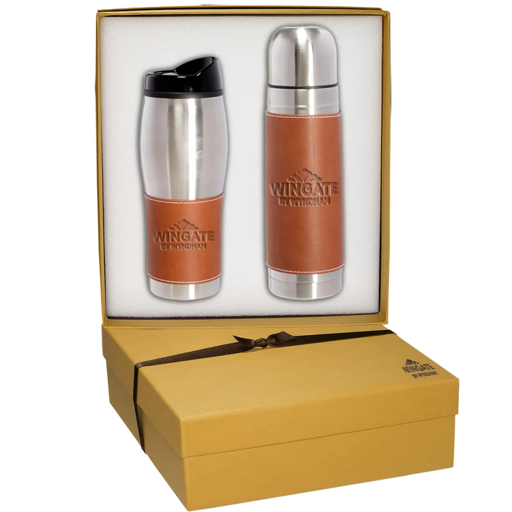 Ensemble cadeau bouteille thermique et gobelet Tuscany™