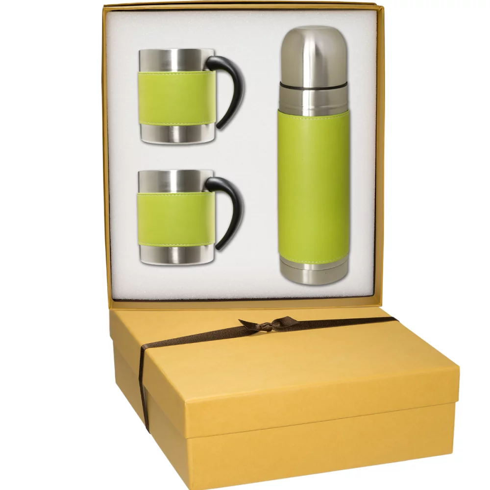 Ensemble cadeau bouteille thermique et tasses à café Tuscany™