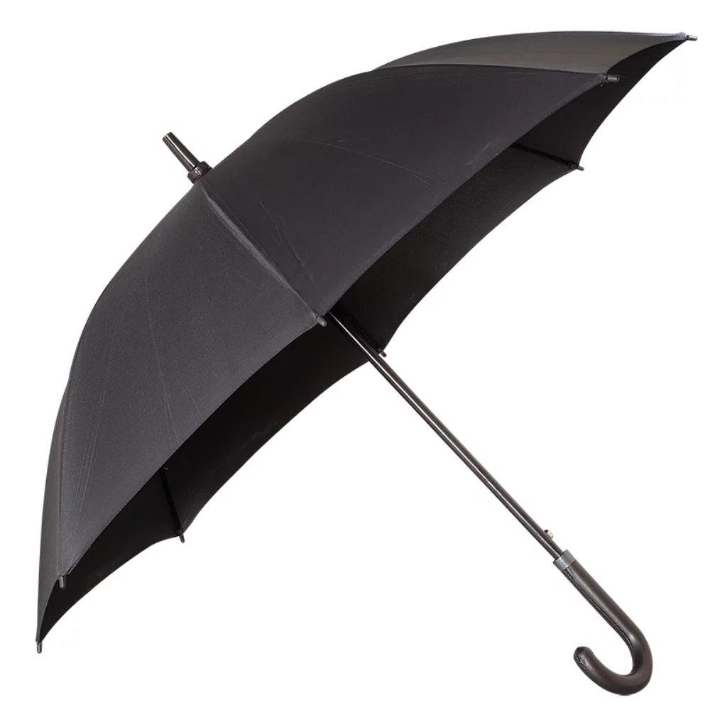 Parapluie exécutif Leeman™ 48" avec poignée incurvée en similicuir