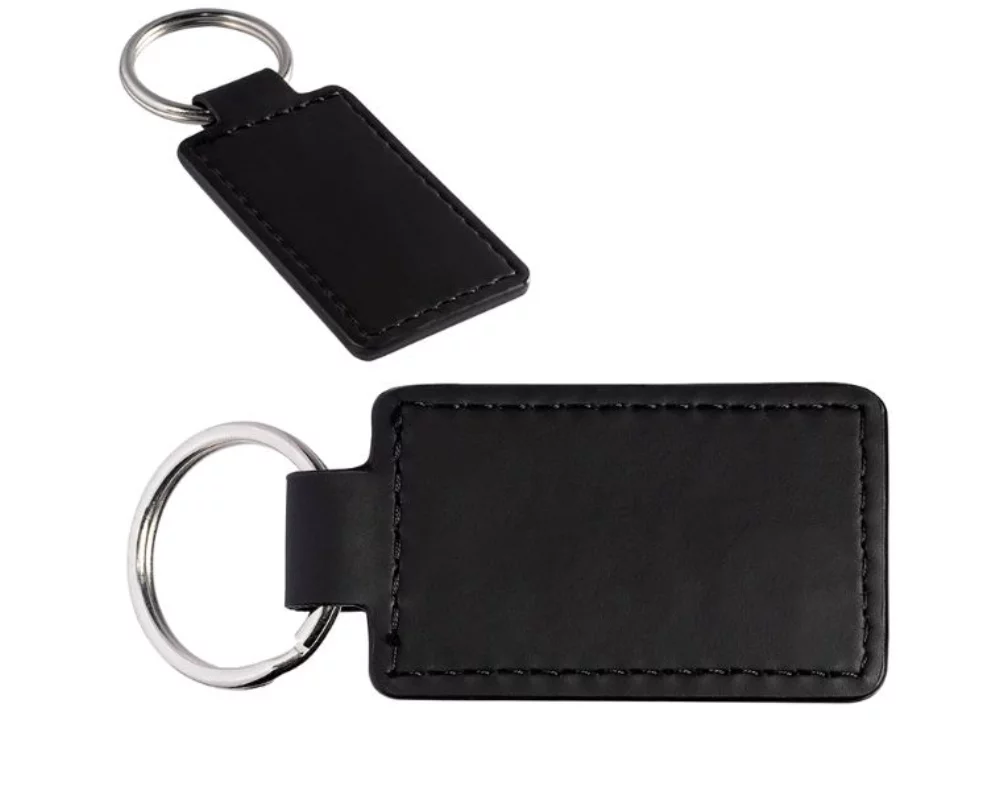 Porte-clés rectangulaire en cuir PU Tuscany™