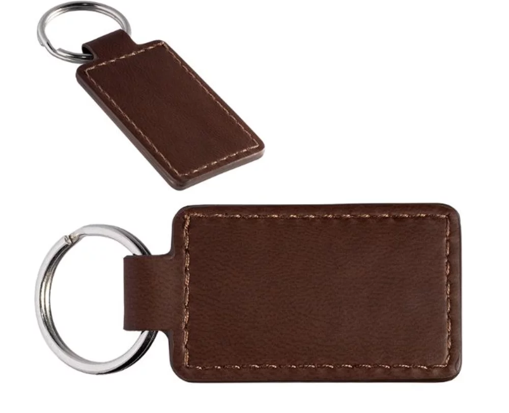 Porte-clés rectangulaire en cuir PU Tuscany™