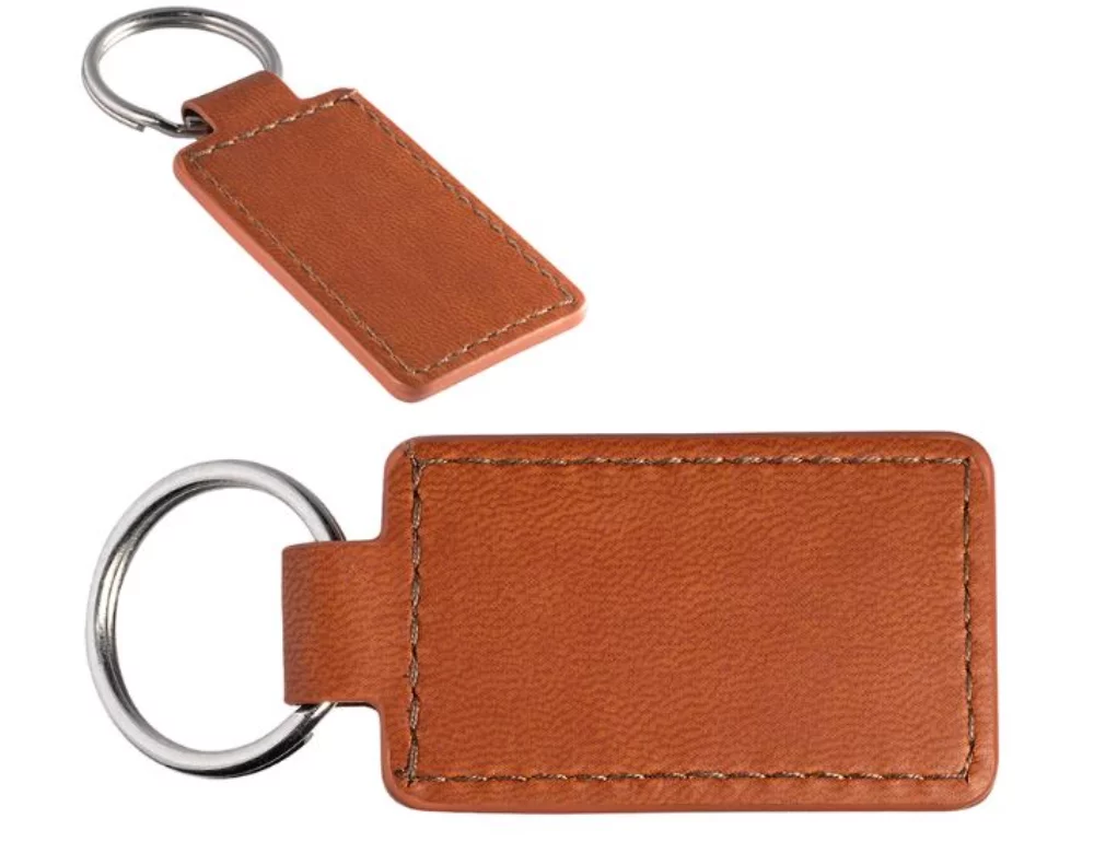 Porte-clés rectangulaire en cuir PU Tuscany™