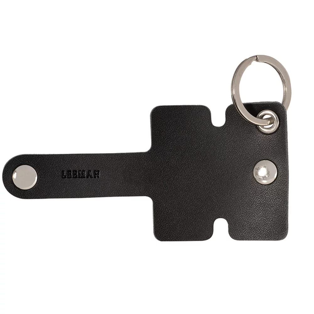 Organisateur de câbles en cuir véritable Leeman™ avec bouton-pression