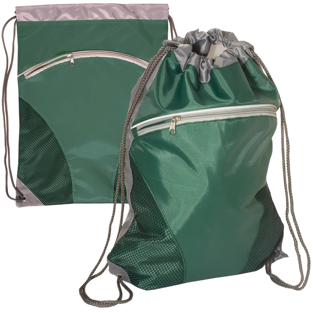 Sac à cordon avec pochette zippée