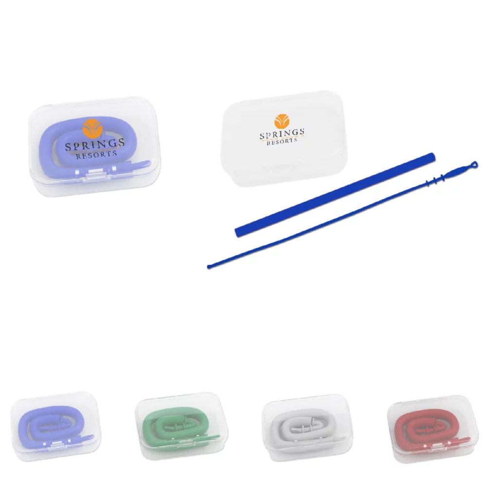 Kit de paille en silicone avec brosse