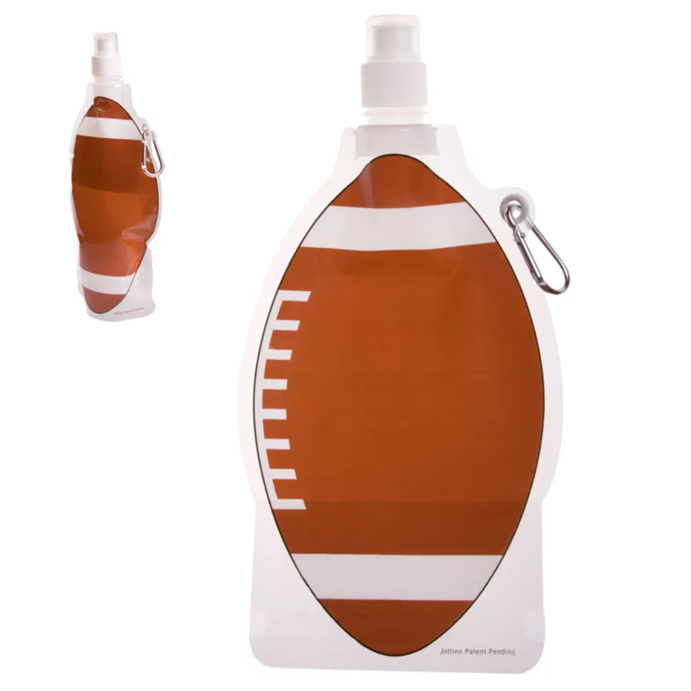 22 Oz. HydroPouch!™ Football Collapsible Water Bottle