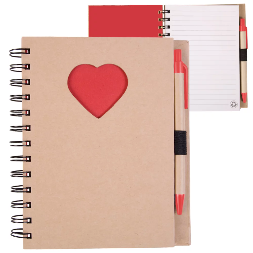 Cahier découpé en forme de cœur EcoShapes™ recyclé