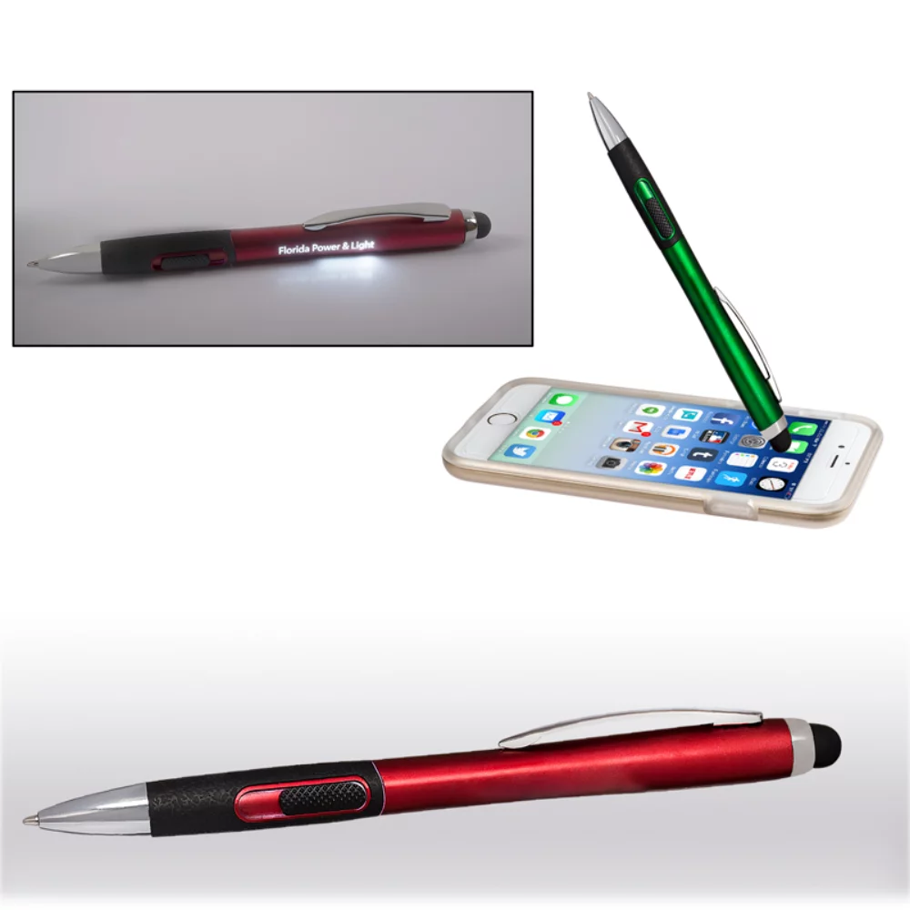 Stylo stylet Light-Up-Your-Logo avec finition mate