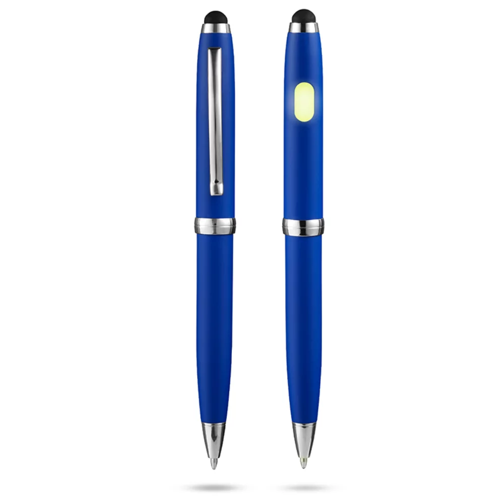 Metallic COB Ballpoint Pen w/Stylus