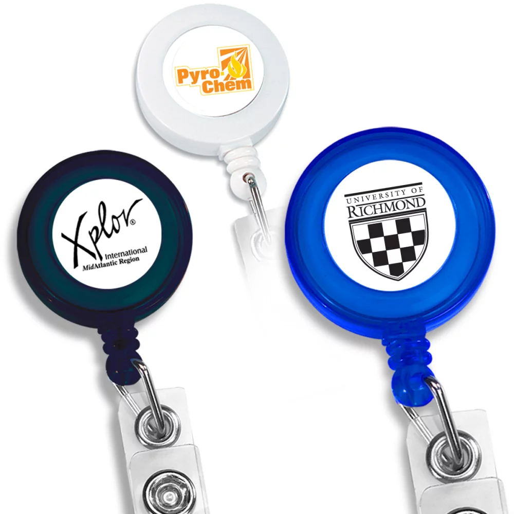 Reel rétractable rond pour badge