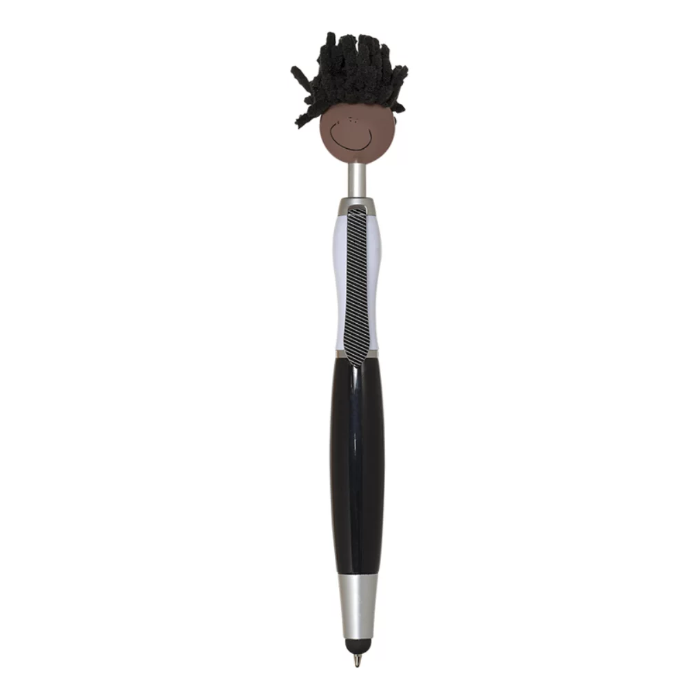 Multi-Cultural MopToppers® Screen Cleaner w/Stylus Pen (Brown Skin Color)