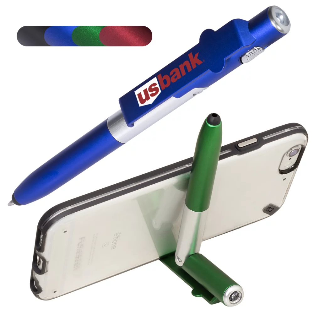 Stylo stylet polyvalent 4-en-1