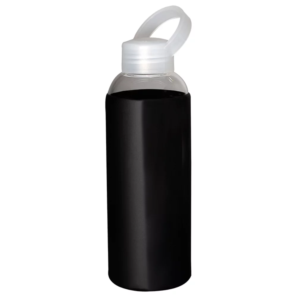 18 Oz. Glass Bottle w/Color Silicone Sleeve