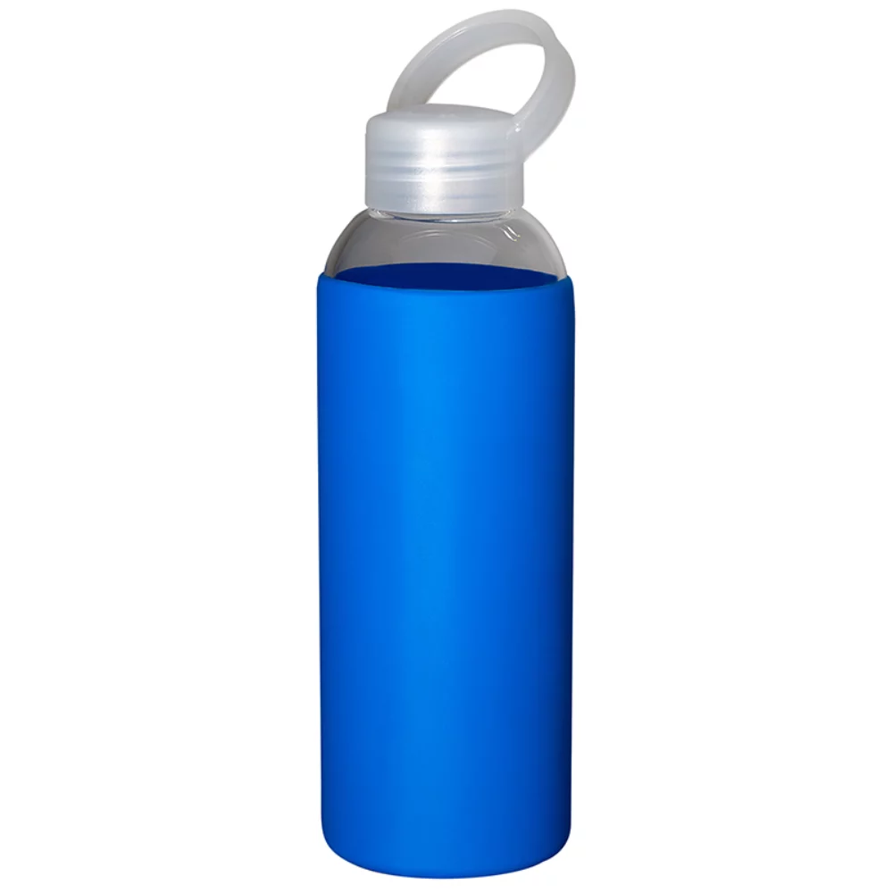 18 Oz. Glass Bottle w/Color Silicone Sleeve