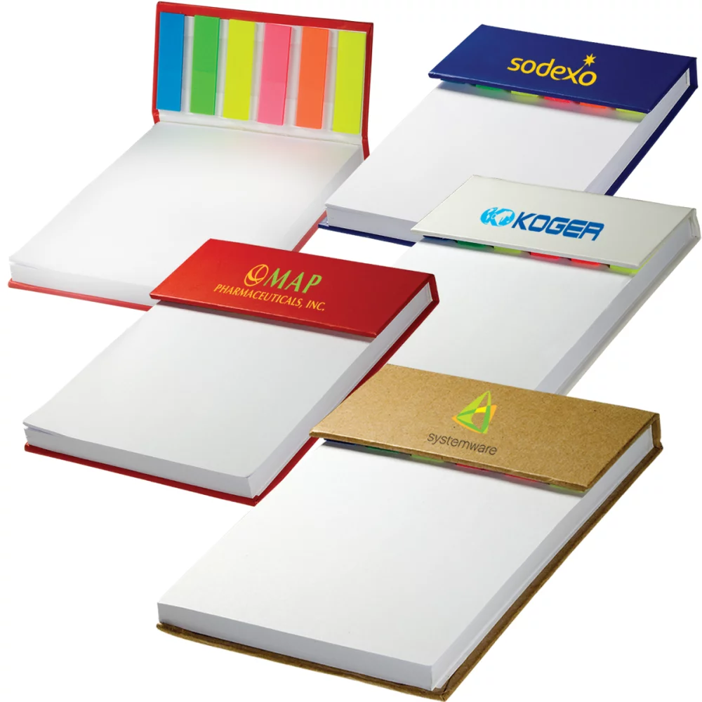 Hard Cover Sticky Flag Jotter Pad