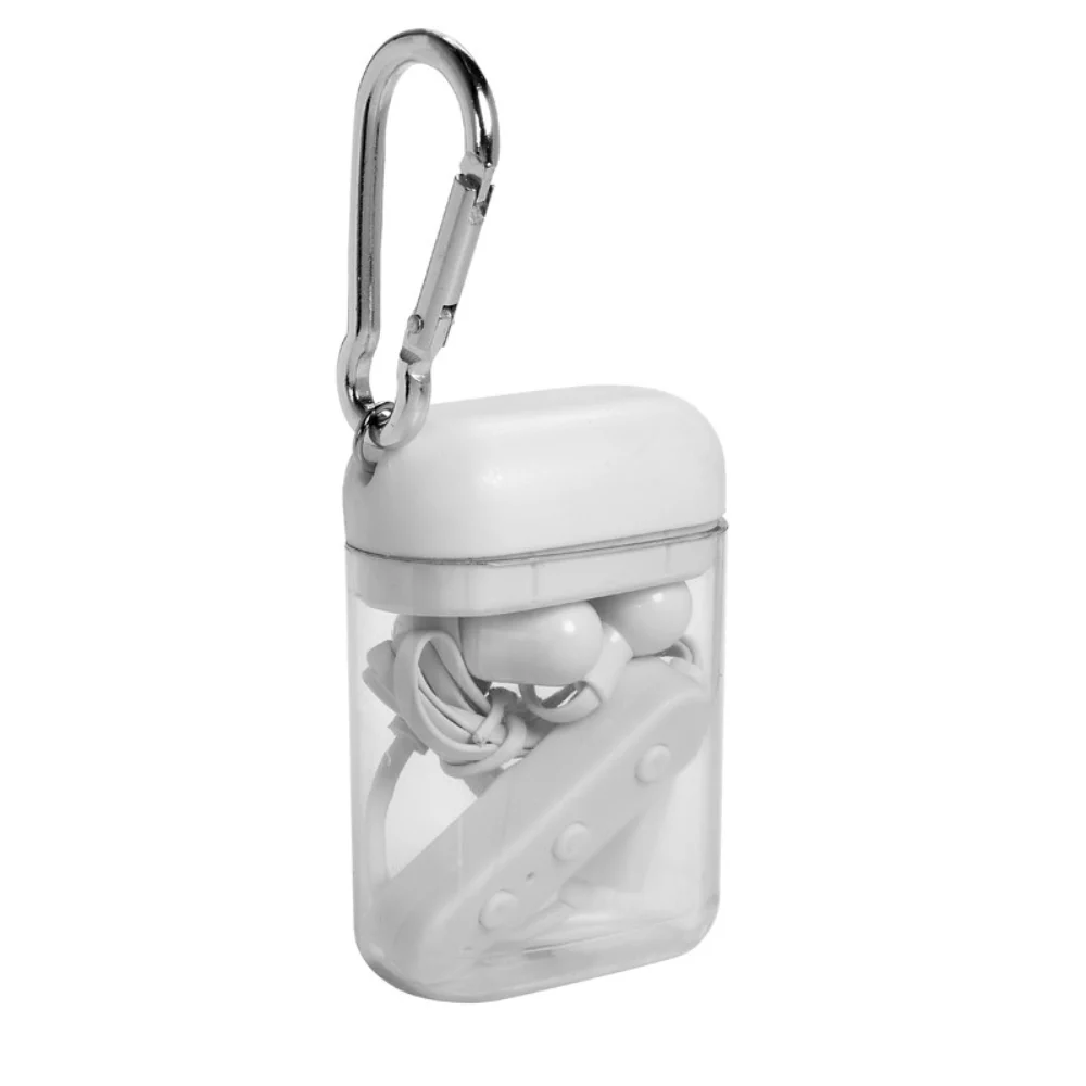 Budget Wireless Earbuds in Carabiner Case