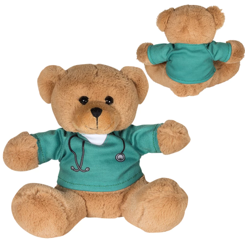 7" Doctor or Nurse Plush Bear w/T-Shirt