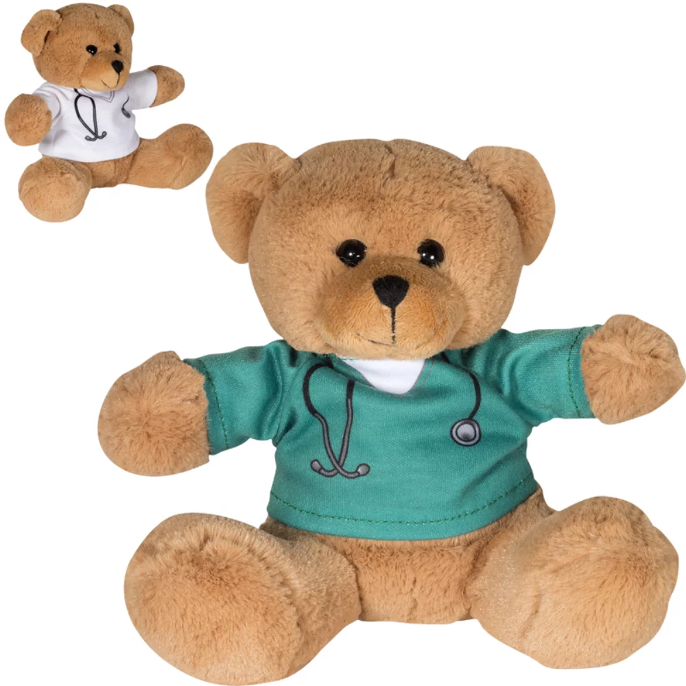 7" Doctor or Nurse Plush Bear w/T-Shirt