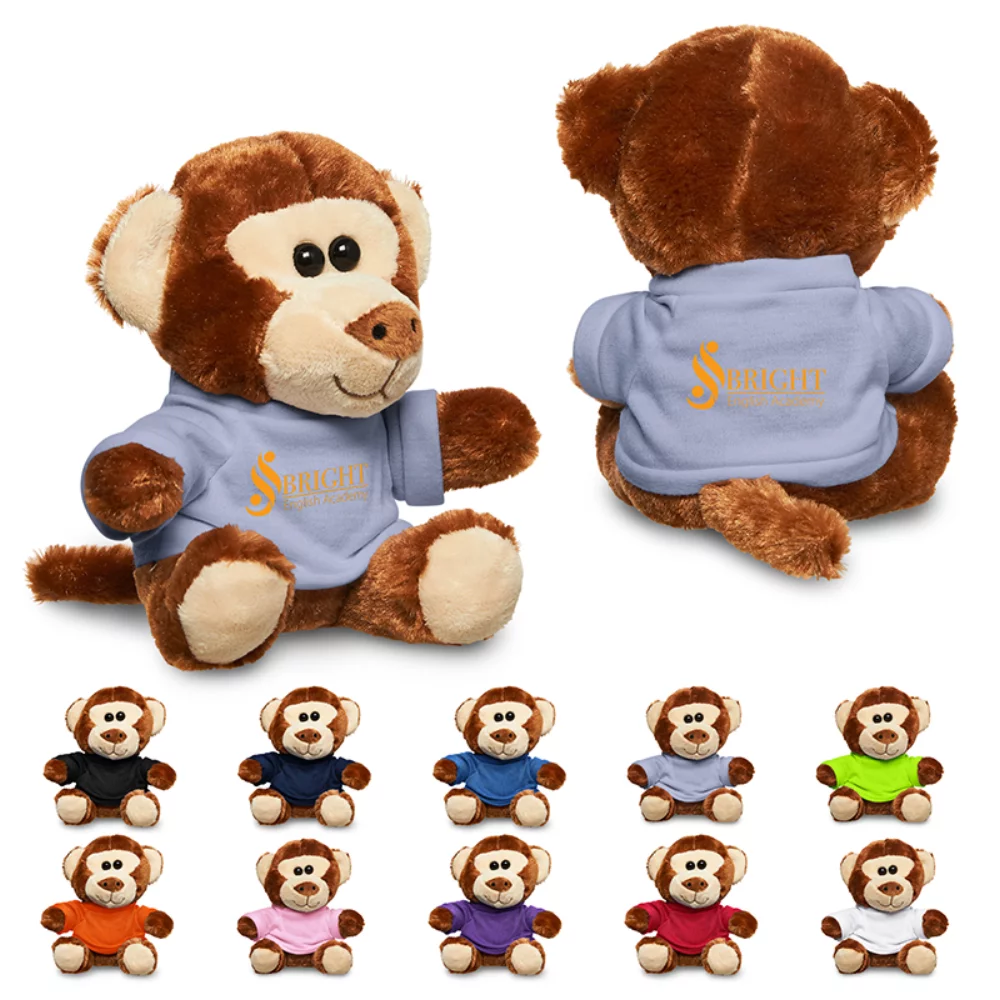 7" Plush Monkey w/T-Shirt