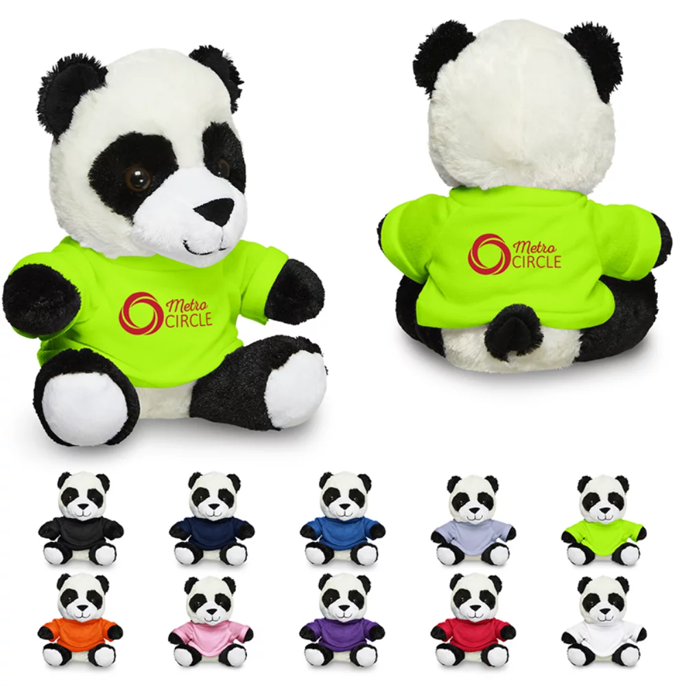 7" Plush Panda w/T-Shirt