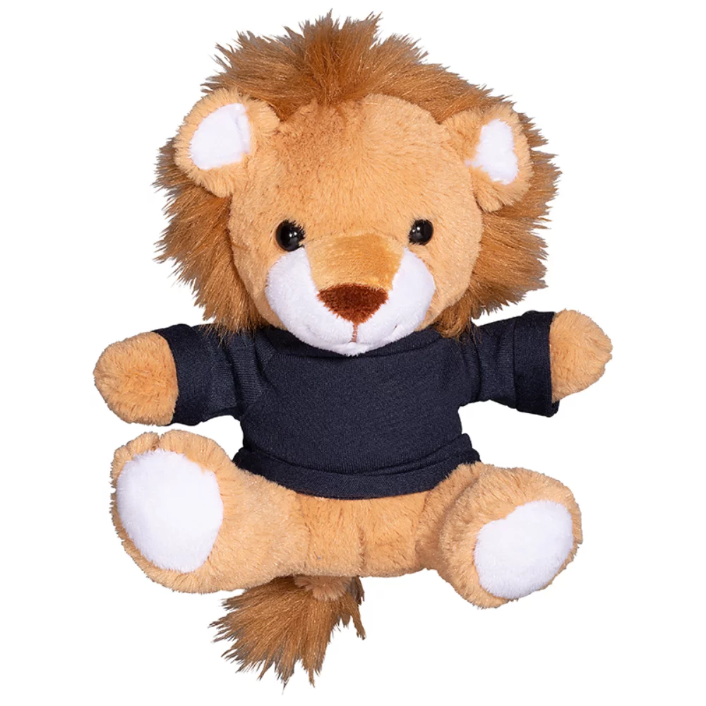 Lion en peluche de 7" avec un t-shirt.
