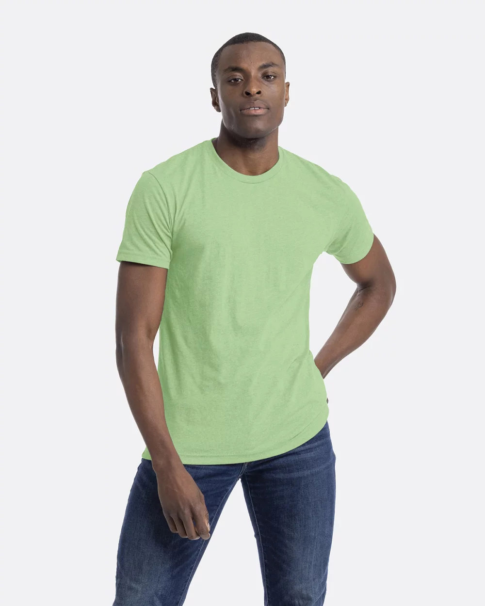 T-shirt unisexe à col rond en CVC de NEXT LEVEL APPAREL