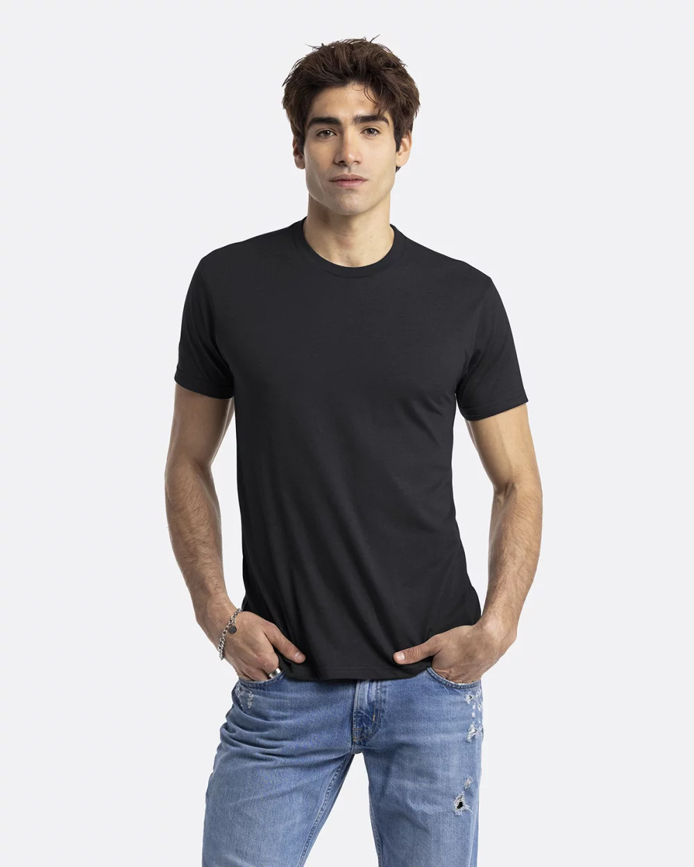 T-shirt unisexe à col rond en CVC de NEXT LEVEL APPAREL