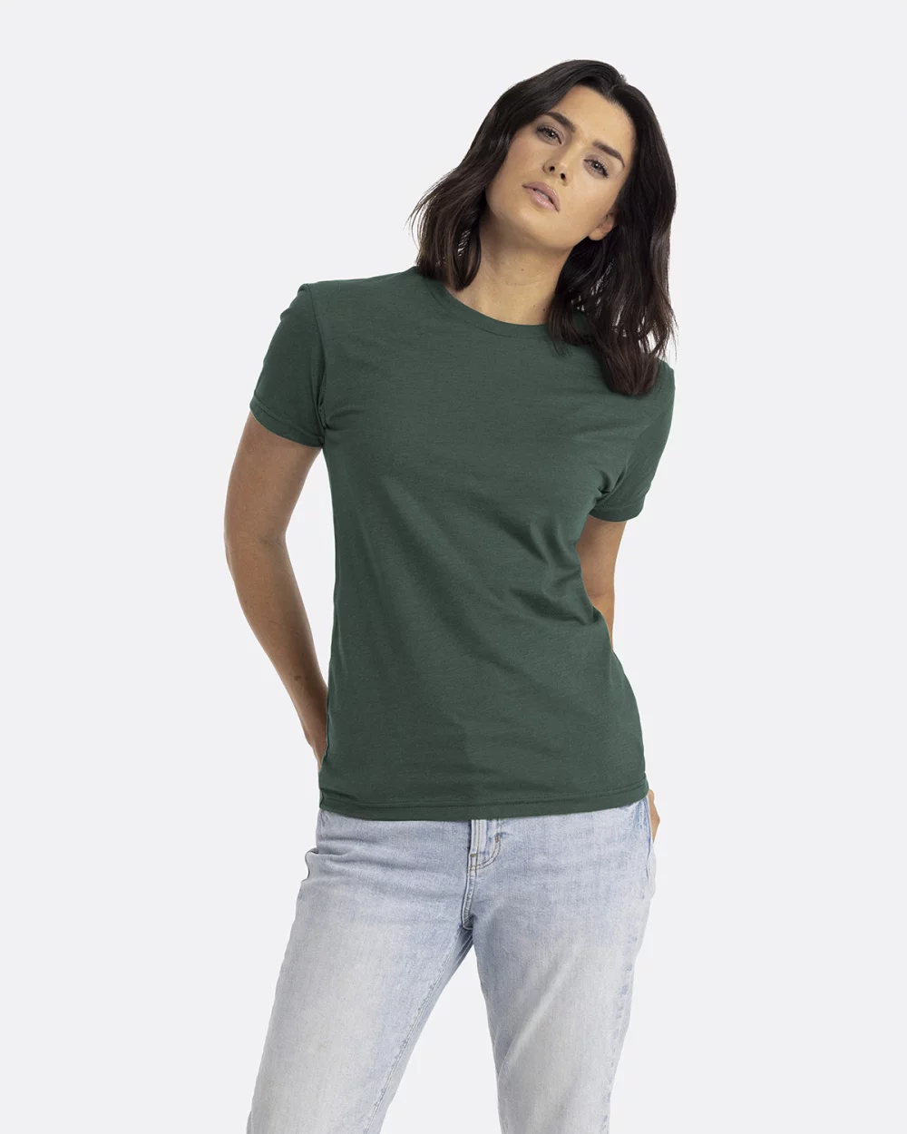 T-shirt unisexe à col rond en CVC de NEXT LEVEL APPAREL