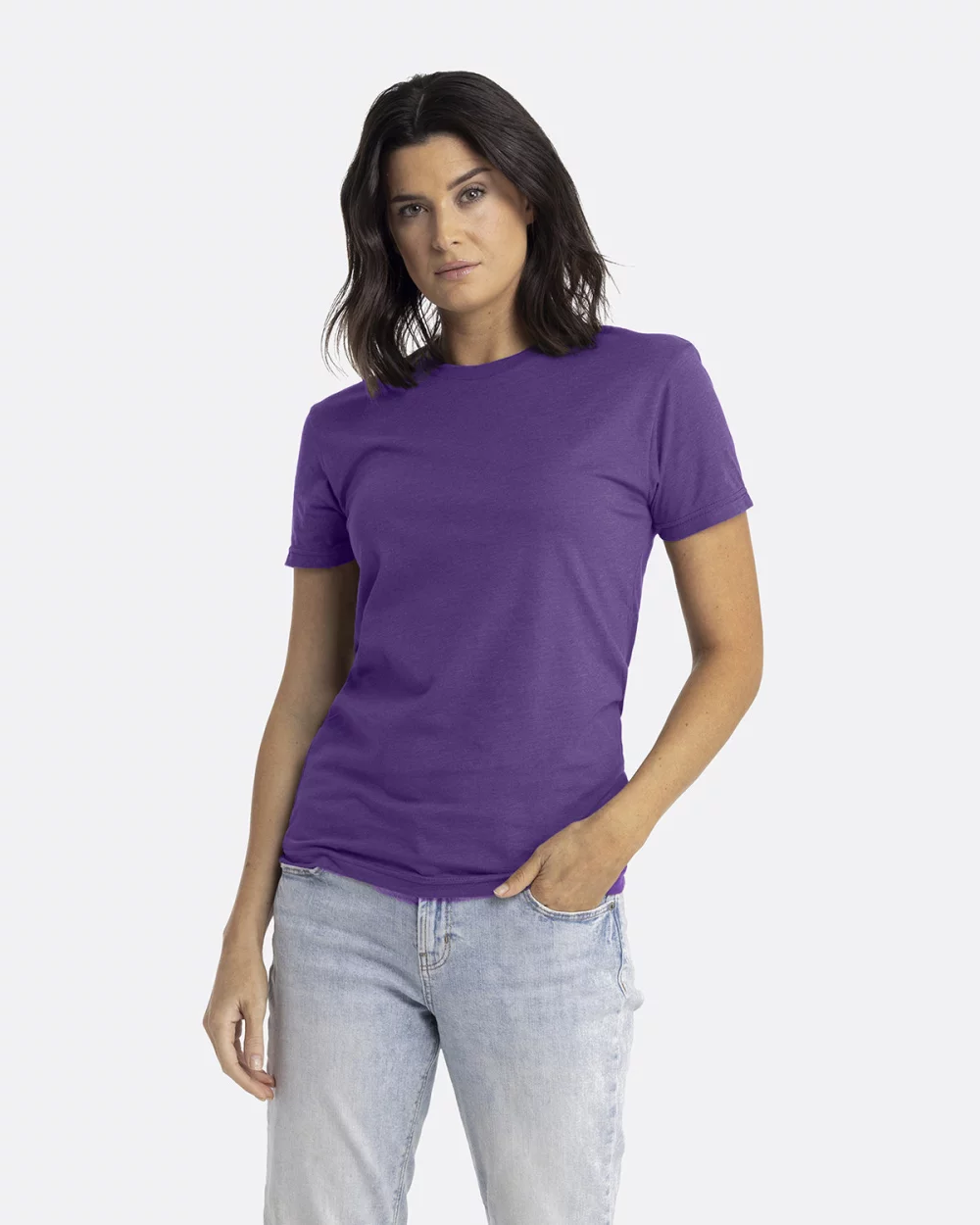 T-shirt unisexe à col rond en CVC de NEXT LEVEL APPAREL