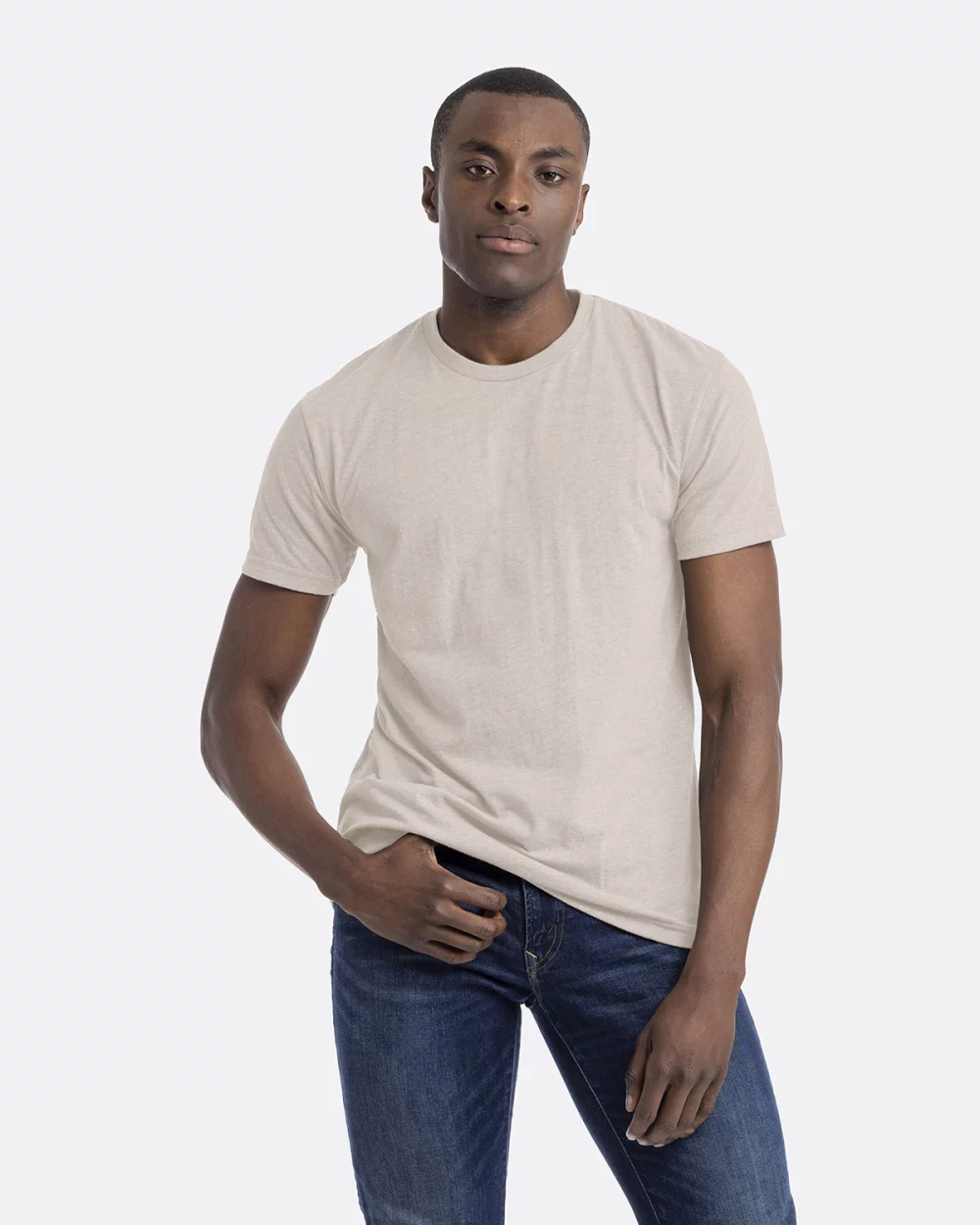 T-shirt unisexe à col rond en CVC de NEXT LEVEL APPAREL