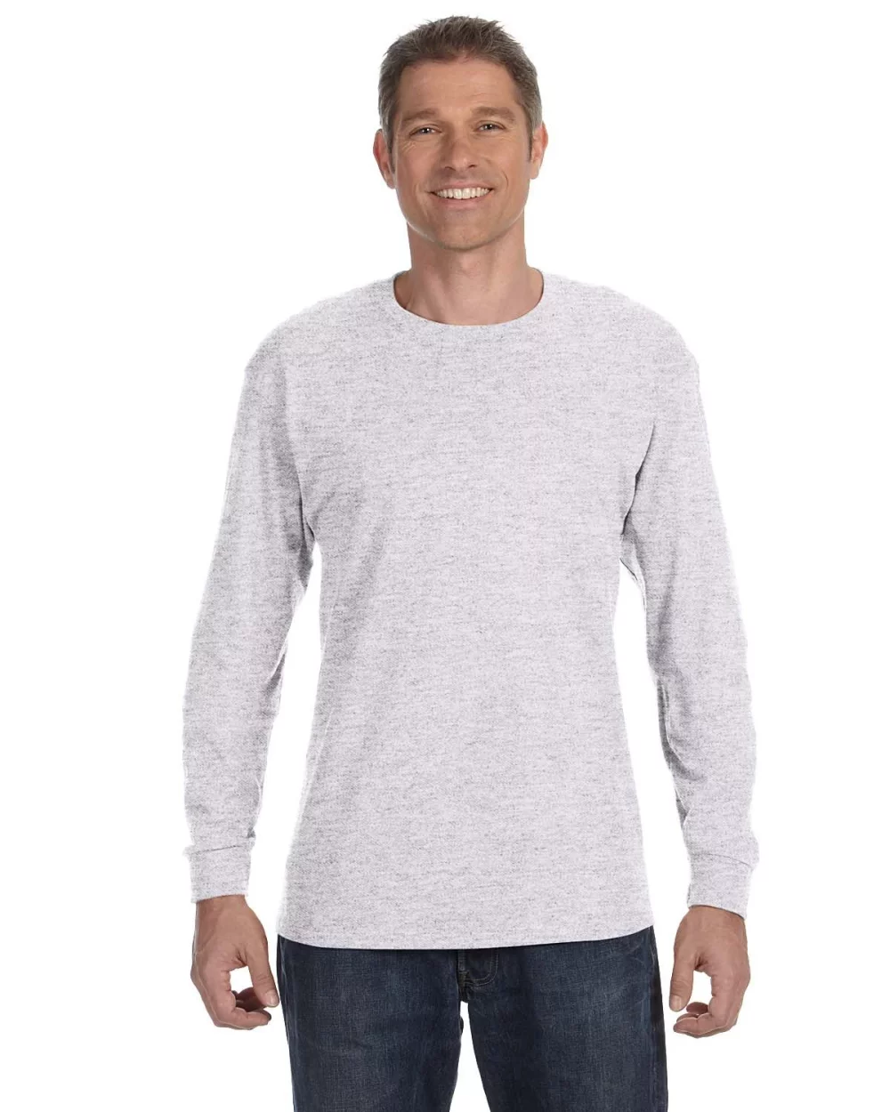 T-shirt à manches longues en coton épais pour adulte de Gildan.
