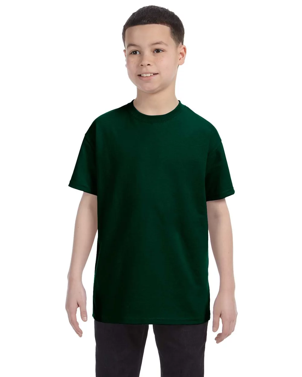 T-shirt en coton épais pour jeunes de la marque Gildan.
