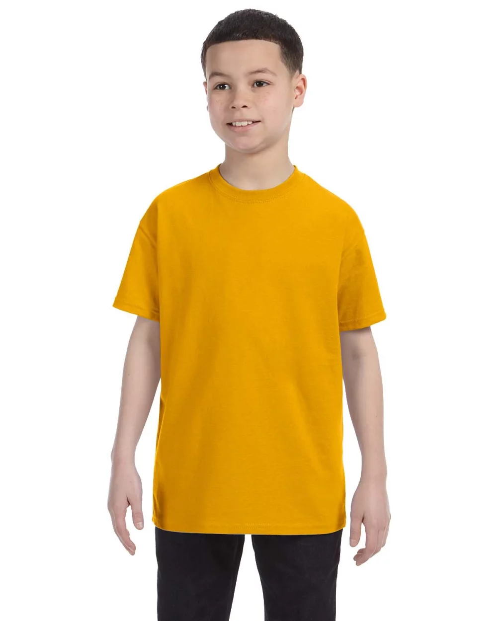 T-shirt en coton épais pour jeunes de la marque Gildan.