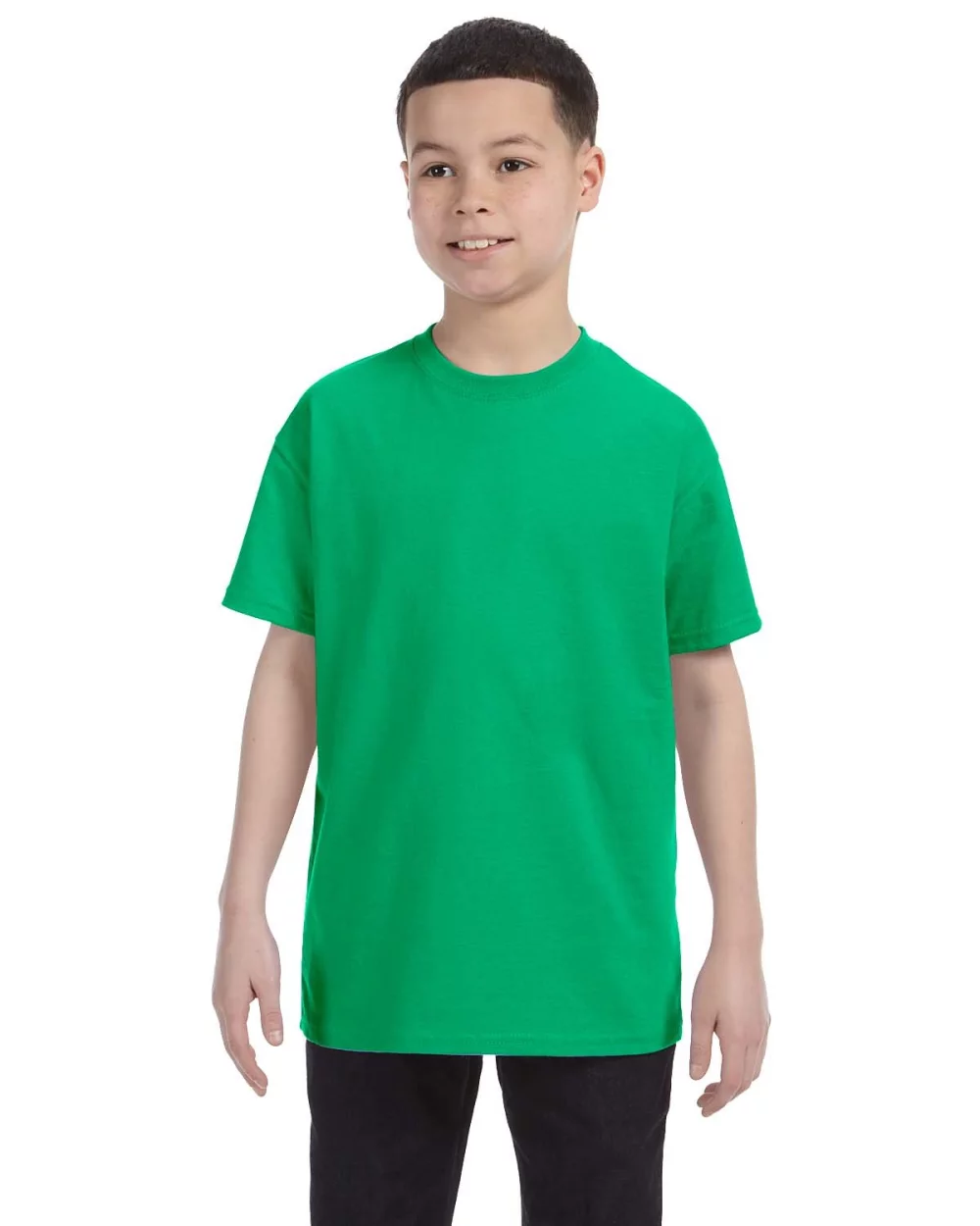 T-shirt en coton épais pour jeunes de la marque Gildan.