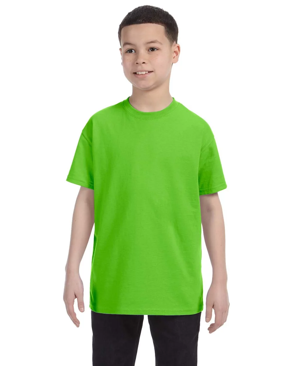 T-shirt en coton épais pour jeunes de la marque Gildan.