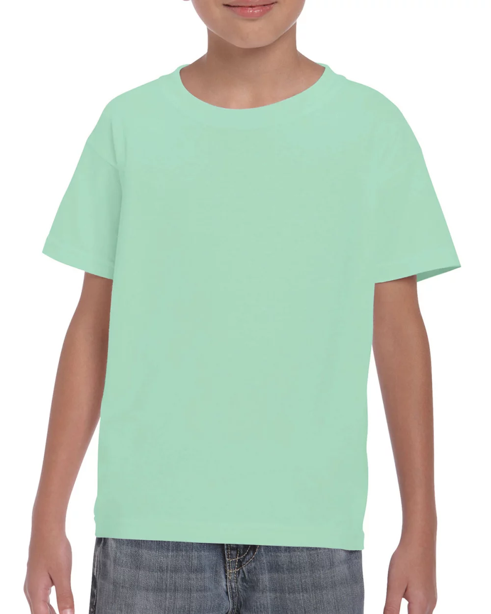 T-shirt en coton épais pour jeunes de la marque Gildan.