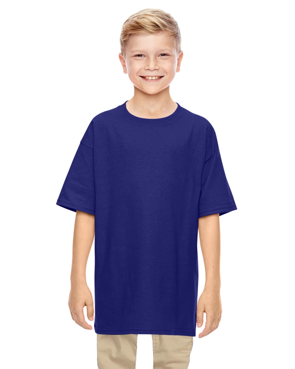 T-shirt en coton épais pour jeunes de la marque Gildan.