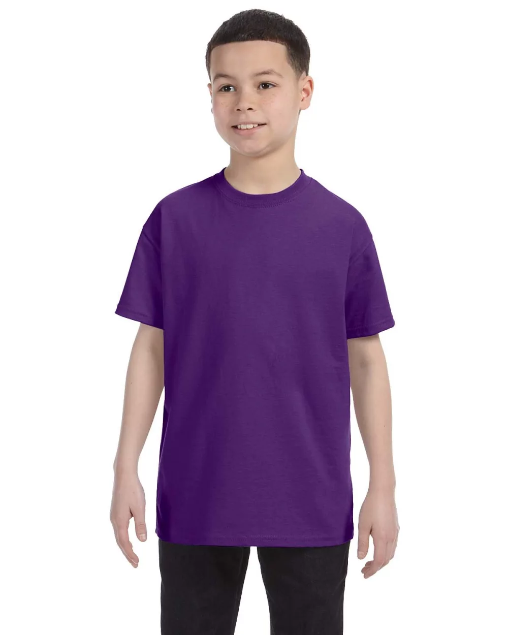 T-shirt en coton épais pour jeunes de la marque Gildan.